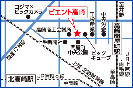 地図　ビエント高崎